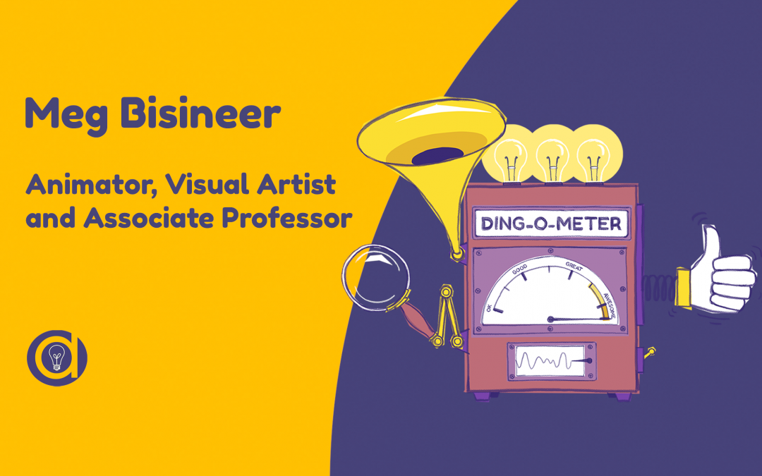 Meg Bisineer on the Ding-O-Meter
